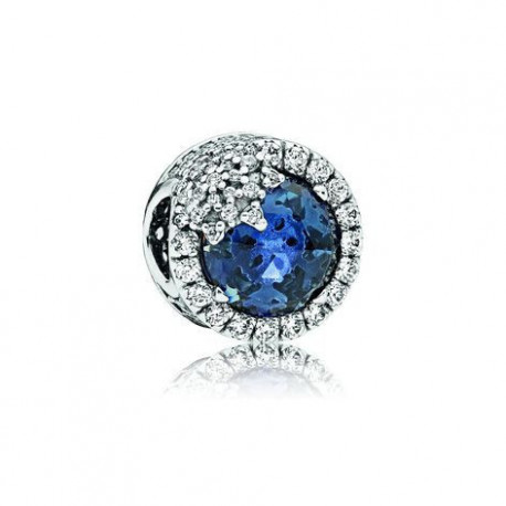 Pandora — Charm Flocon de Neige Argent Massif Pierre Bleue