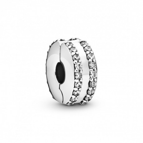 Charm Clip Pave Double Rang PANDORA MOMENTS Charm Clip Pave Double Rang PANDORA MOMENTS
