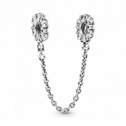 Pandora — Charm Chaîne de Sécurité Argent Oxydes de Zirconium