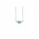 Collier femme en or blanc 18 carats, topaze et diamants collection Emilie