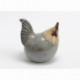 Statuette poule cocotta grise