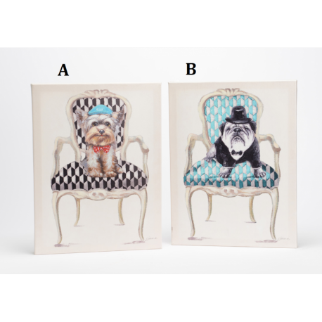 Toile funny dogs 30 x 40 cm Toile funny dogs 30 x 40 cm