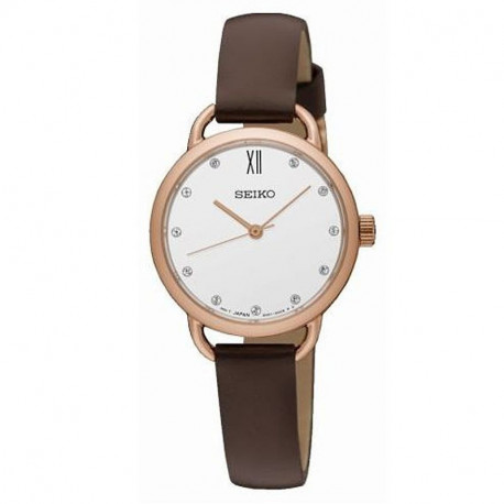 Montre Femme Classique Rosée et Noire SEIKO Montre Femme Classique Rosée et Noire SEIKO