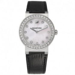 Montre Femme Citra Sphère Cuir Noir Swarovski