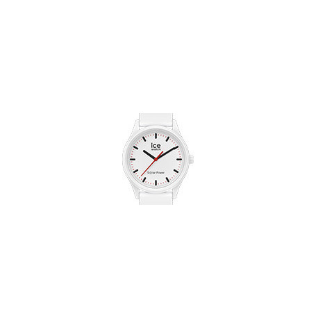 Montre Mixte ICE WATCH, ICE Solaire Blanche et Noir Taille M Montre Mixte ICE WATCH, ICE Solaire Blanche et Noir Taille M