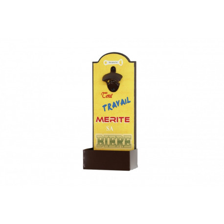 DÉCAPSULEUR HUMOUR FOND JAUNE DÉCAPSULEUR HUMOUR FOND JAUNE