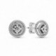 Pandora — Clous d'Oreilles Halo Double Scintillants