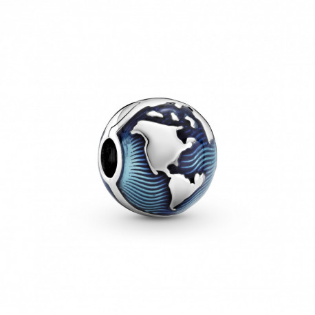 Charm Clip Globe Bleu PANDORA MOMENTS Charm Clip Globe Bleu PANDORA MOMENTS