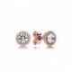 Boucles d'Oreilles Halo Scintillant Rons Couleur Rose PANDORA