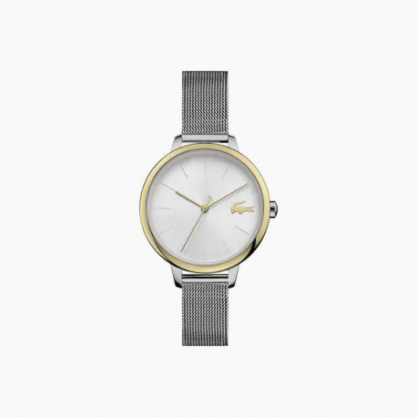 Montre Femme CANNES Lacoste, acier et cadran blanc