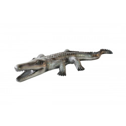 Crocodile XL en résine gris
