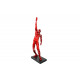 Statuette rouge main vers le ciel