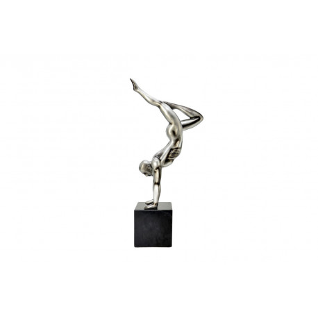 Sculpture Homme équilibre gris sur socle Sculpture Homme équilibre gris sur socle