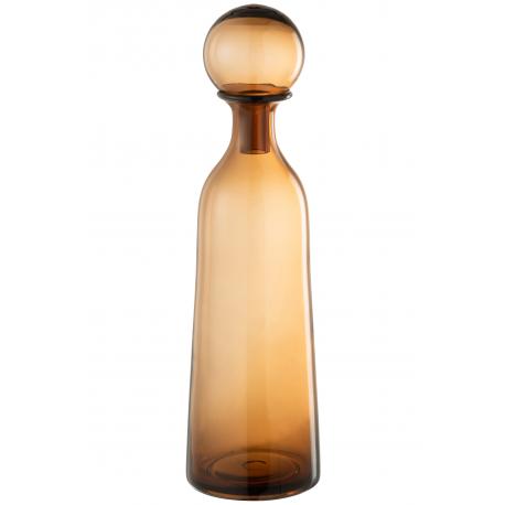 Carafe bouteille en verre marron