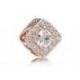 Charm Halo Scintillant Carre Rose PANDORA MOMENTS