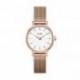 Montre Femme Boho Chic Rosée Bracelet Milanais Fond Blanc Cluse