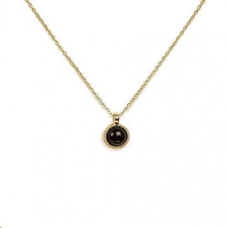 Collier Emma & Chloé Aline Pendentif Onyx