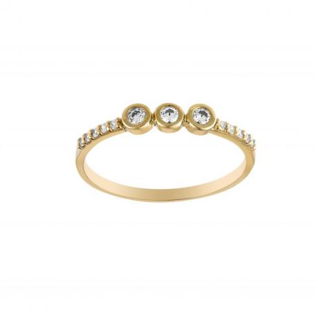 Bague Femme Moderne Or Jaune 9 Carats Collection Farandole Bague Femme Moderne Or Jaune 9 Carats Collection Farandole