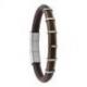 Bracelet Homme Cuir Marron et Acier JOURDAN