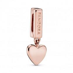 Charm Pendant Barrette et Coeur Rose PANDORA REFLEXION