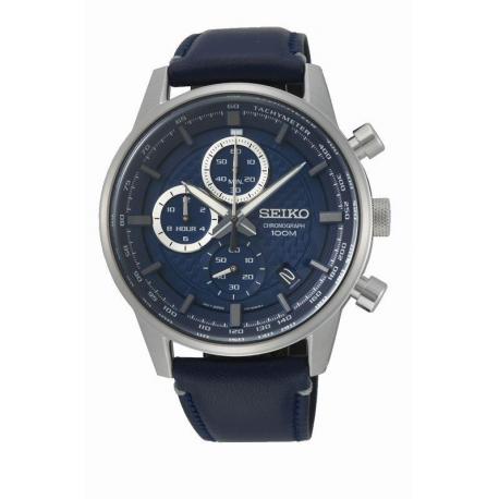 Montre Homme Sport Acier et Bleue SEIKO