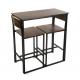 Table haute avec deux chaises