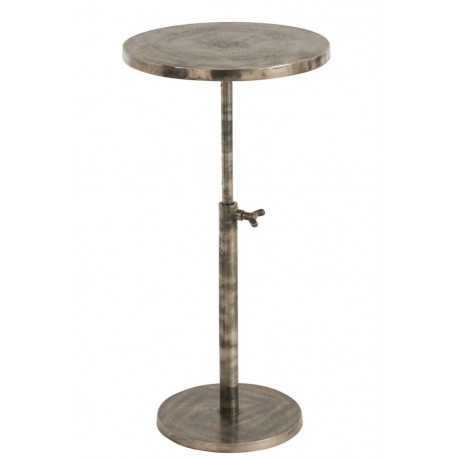 Table Bistro Ronde Ajustable Aluminium Gris Table Bistro Ronde Ajustable Aluminium Gris