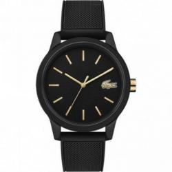 Montre Homme 12.12 LACOSTE, silicone noir