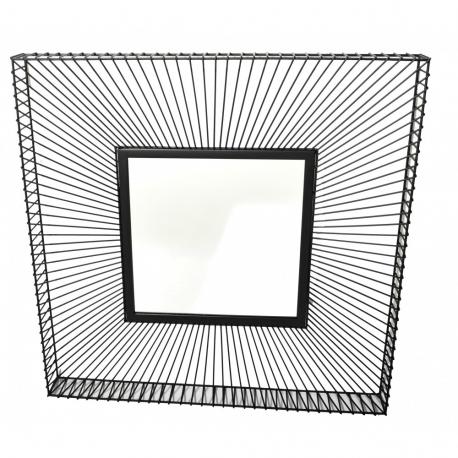 Miroir carré fil noir Soho Miroir carré fil noir Soho