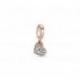 Charm Pendant Cœur Incliné Pavé Bleu Clair PANDORA ME