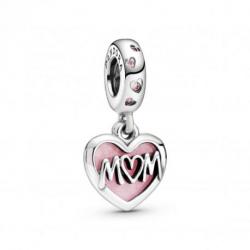 Charm Pendant Coeur Inscription Mum (Maman) PANDORA MOMENTS