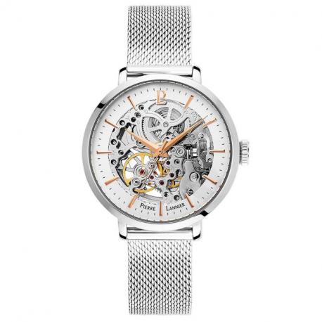 Montre Femme PIERRE LANNIER, Automatic Coeur Battant Milanais Argenté Montre Femme PIERRE LANNIER, Automatic Coeur Battant Milanais Argenté