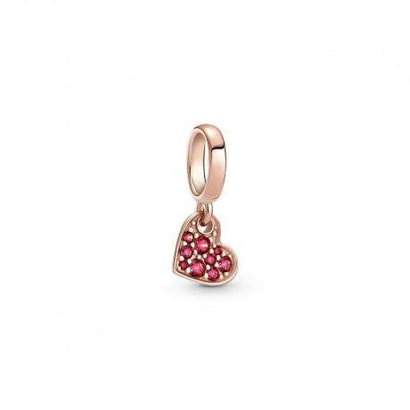 Charm Pendant Cœur Incliné Pavé Rouge PANDORA MOMENTS Charm Pendant Cœur Incliné Pavé Rouge PANDORA MOMENTS