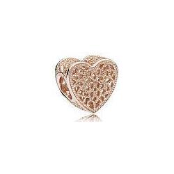 Charm Coeur Filigrane Rose PANDORA MOMENTS