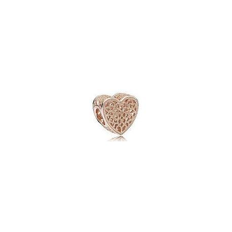 Charm Coeur Filigrane Rose PANDORA MOMENTS Charm Coeur Filigrane Rose PANDORA MOMENTS