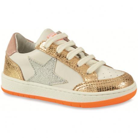 Baskets basses blanches or fluo Hermine Baskets basses blanches or fluo Hermine