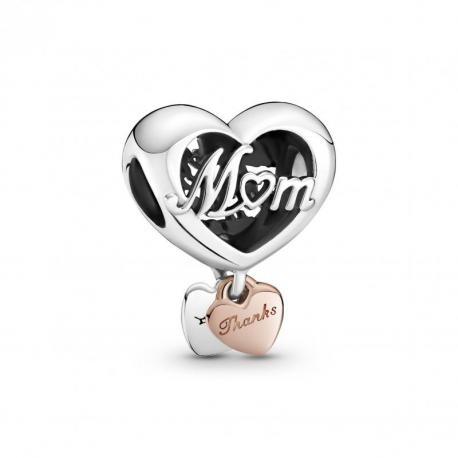 Charm Cœur Thank You Mum (Merci Maman) PANDORA MOMENTS Charm Cœur Thank You Mum (Merci Maman) PANDORA MOMENTS