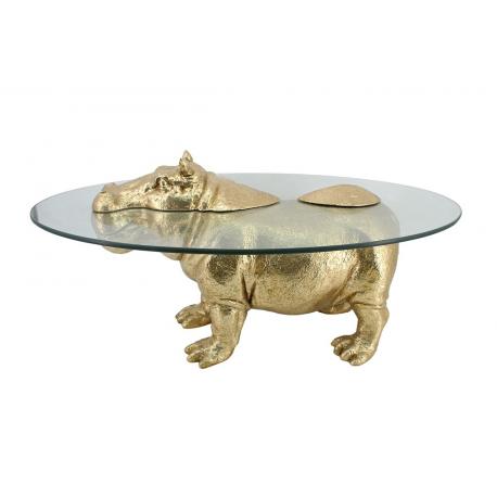 Table basse Hippopotame doré Table basse Hippopotame doré