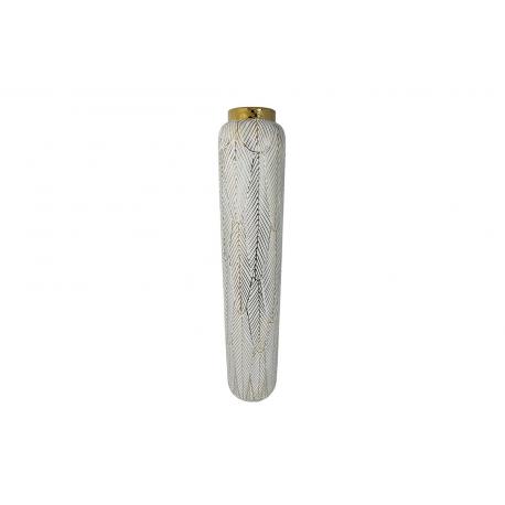 Grand Vase blanc et or feuillage Grand Vase blanc et or feuillage