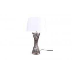 Lampe Lignes Spirale argent et blanc