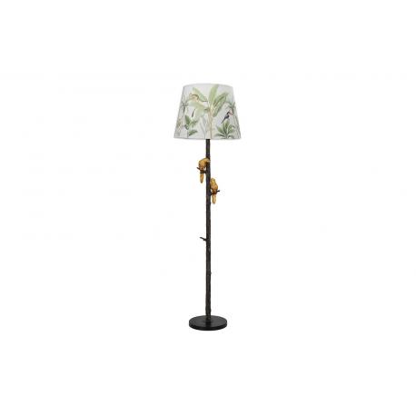 Lampadaire Perroquets abat-jour tropical