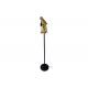 Lampadaire perroquet or et noir