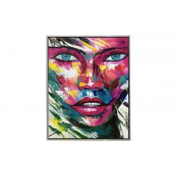 Tableau femme multicolore