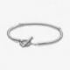 Bracelet Maille Serpent Fermoir Lasso en (T-bar) ARGENT PANDORA MOMENTS Taille 16