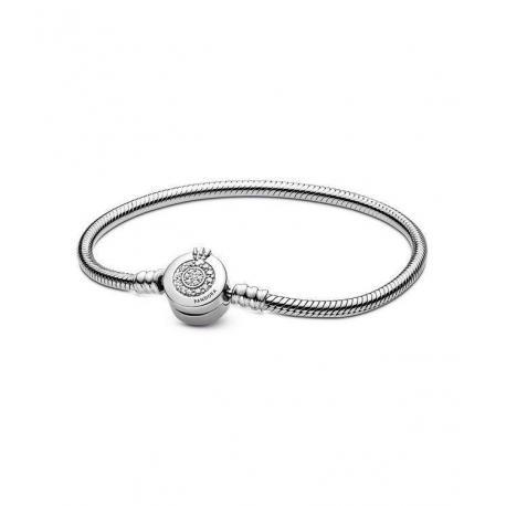 Pandora — Bracelet Maille Serpent O Couronné Scintillant — T.17