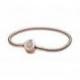 Bracelet Maille Serpent Fermoir Signature Scintillant Couleur ROSE PANDORA MOMENTS Taille 17