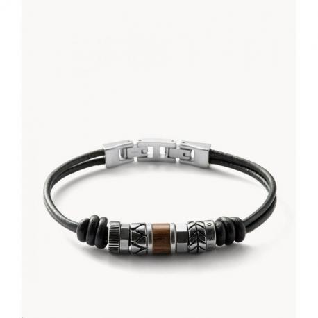 Bracelet Homme Cuir et Acier Fossil Bracelet Homme Cuir et Acier Fossil