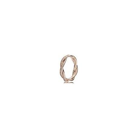 Bague Anneau Lignes Entrelacees Scintillantes Couleur Rose et Pierres Oxydes de zirconium Taille 52 Bague Anneau Lignes Entrelacees Scintillantes Couleur Rose et Pierres Oxydes de zirconium Taille 52