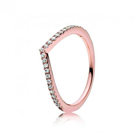 Pandora — Bague Vœu Scintillant Métal doré à l'Or Rose 14 carats — T.58