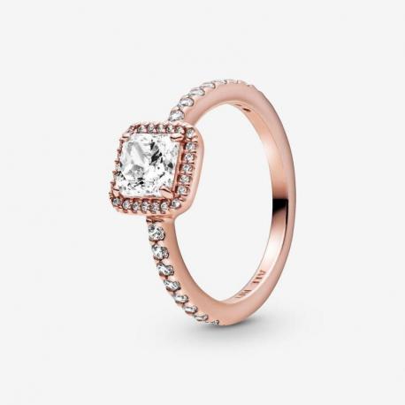 Bague Halo Scintillant Carre Couleur Rose et Pierres Oxydes de zirconium Taille 58 Bague Halo Scintillant Carre Couleur Rose et Pierres Oxydes de zirconium Taille 58